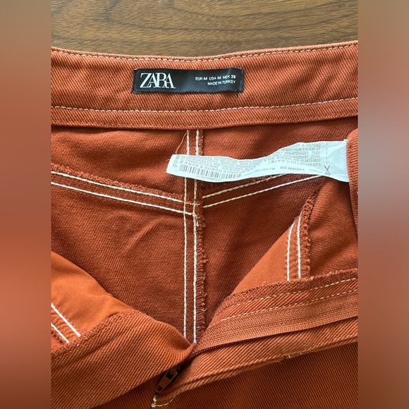 Terracotta brown Zara mini skirt size M - Picture 2 of 7